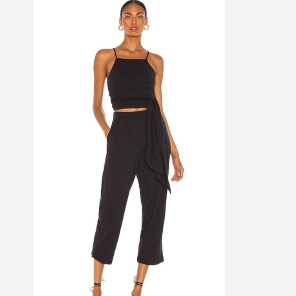 Nwt Free People FP Beach Nikki Black Wrap Around Spaghetti Strap Tank Top SZ Sm - Picture 6 of 8